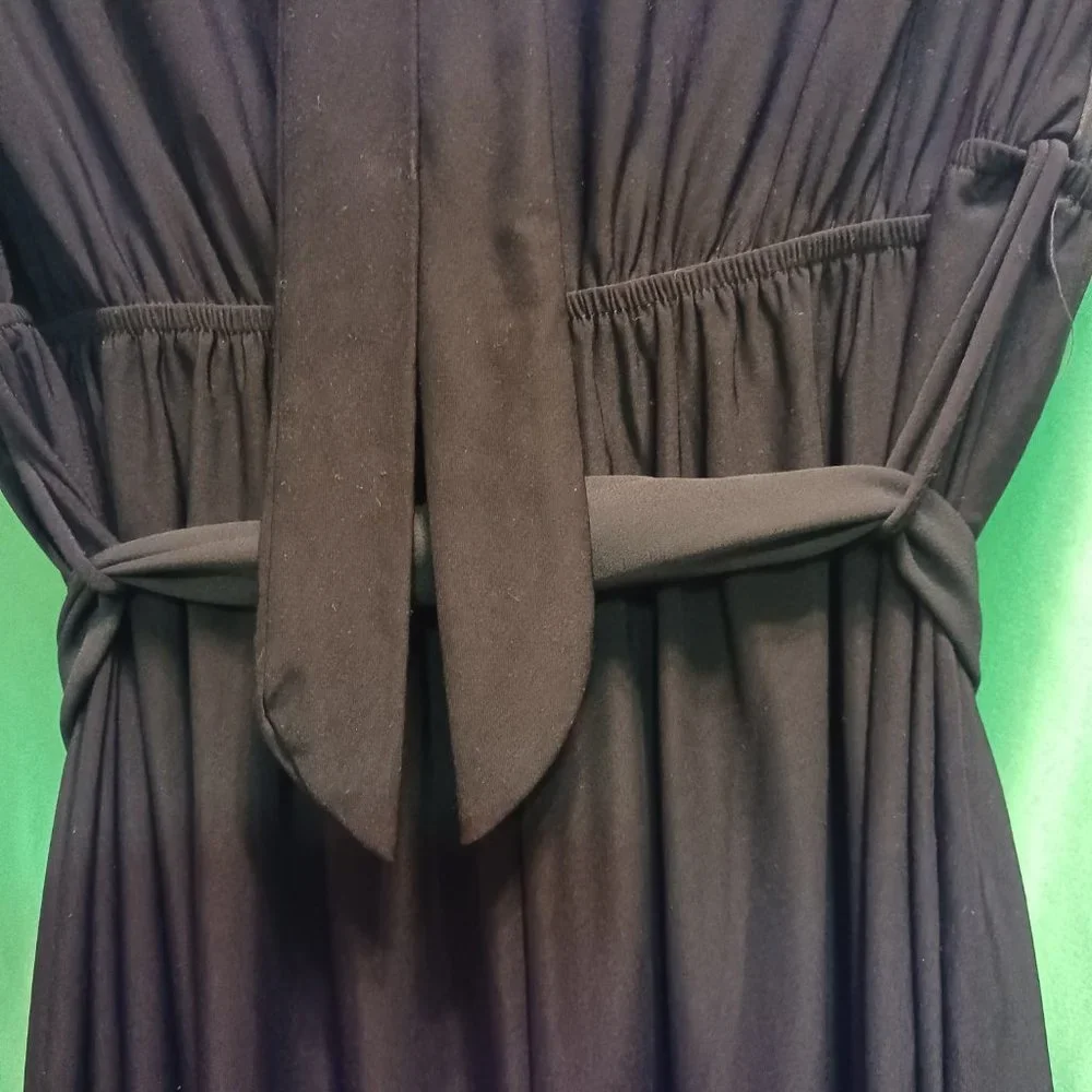 Cameo Black Mixed Media Dressy Jumpsuit Size 1X - Picture 8 of 13